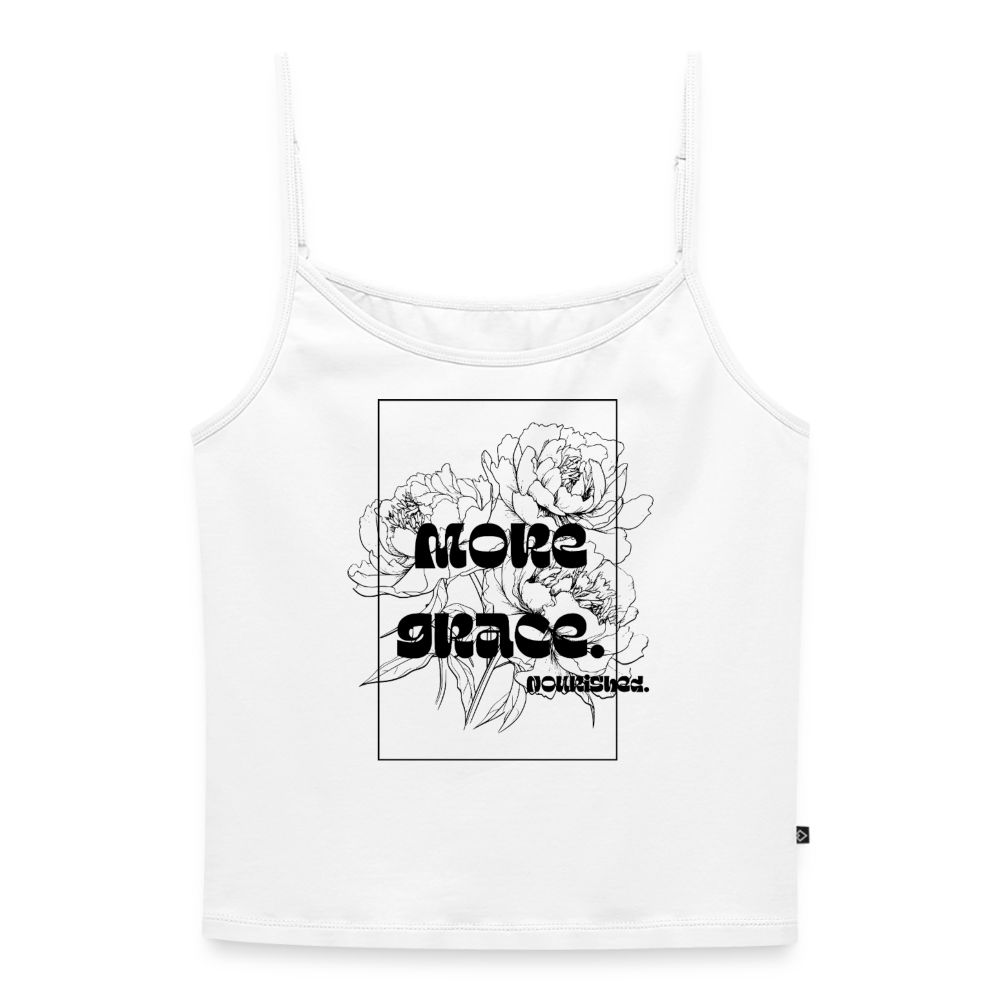 Women's Premium Organic Spaghetti Strap Top - white