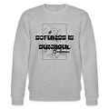Softness is strength | Black on White | Unisex Organic Sweatshirt - heather grey