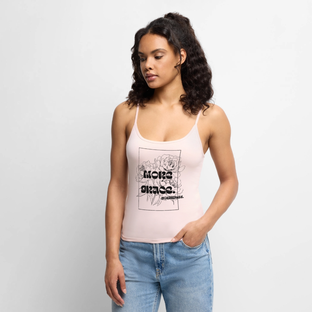 Women's Premium Organic Spaghetti Strap Top - powder pink