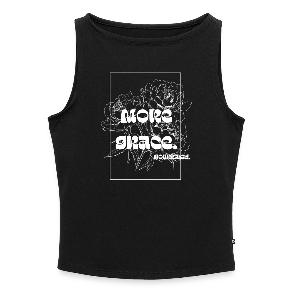 Women’s Organic Boat Neck Tank Top - black