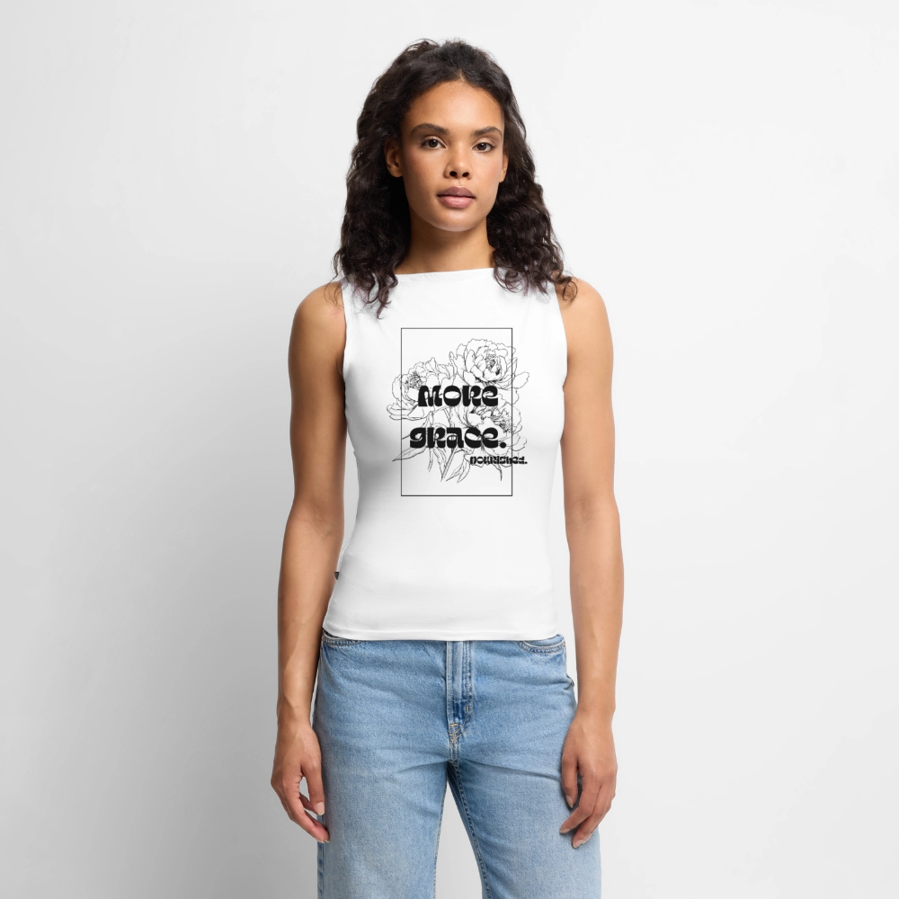 Women’s Organic Boat Neck Tank Top - white