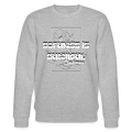 Softness is strenght | White on Black  | Unisex Organic Sweatshirt - heather grey