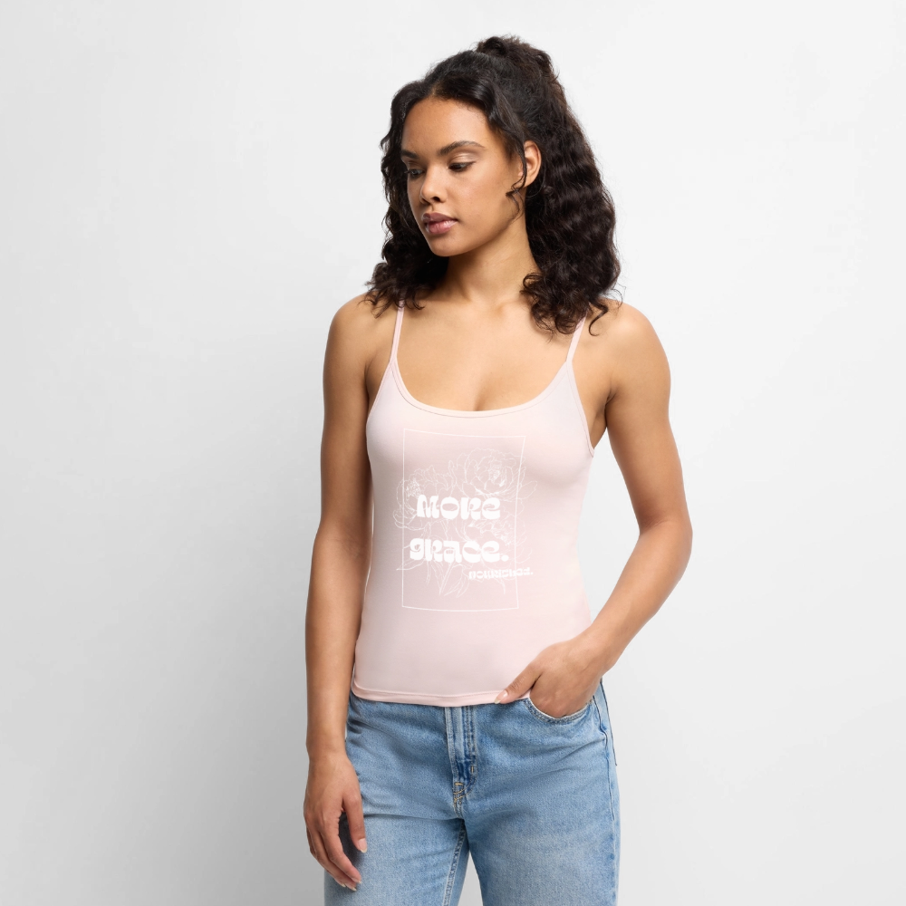 Women's Premium Organic Spaghetti Strap Top - powder pink